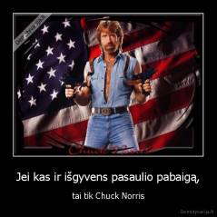 Jei kas ir išgyvens pasaulio pabaigą, - tai tik Chuck Norris