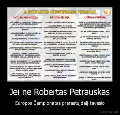 Jei ne Robertas Petrauskas - Europos Čempionatas prarastų dalį žavesio