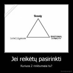 Jei reikėtų pasirinkti - Kuriuos 2 rinktumeisi tu?