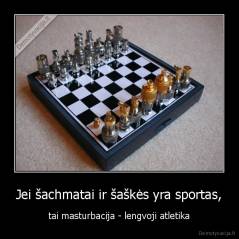 Jei šachmatai ir šaškės yra sportas, - tai masturbacija - lengvoji atletika