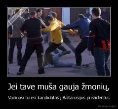Jei tave muša gauja žmonių, - Vadinasi tu esi kandidatas į Baltarusijos prezidentus