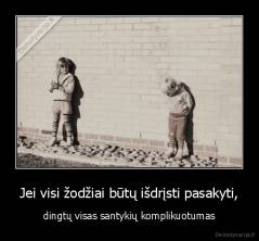 Jei visi žodžiai būtų išdrįsti pasakyti, - dingtų visas santykių komplikuotumas