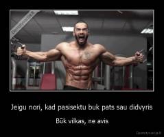 Jeigu nori, kad pasisektu buk pats sau didvyris - Būk vilkas, ne avis