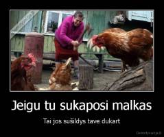 Jeigu tu sukaposi malkas - Tai jos sušildys tave dukart