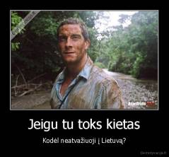 Jeigu tu toks kietas - Kodėl neatvažiuoji į Lietuvą?