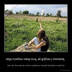 Jeigu turėčiau vieną norą, aš grįščiau į momentą   - kada  dar Tavęs nebuvau sutikus ir padaryčiau viską,kad išvengčiau to susitikimo