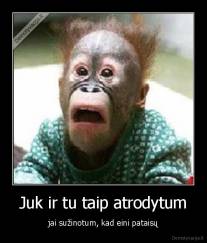 Juk ir tu taip atrodytum - jai sužinotum, kad eini pataisų