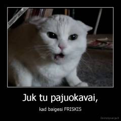 Juk tu pajuokavai, - kad baigesi FRISKIS