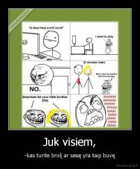 Juk visiem, - -kas turite brolį ar sesę yra taip buvę