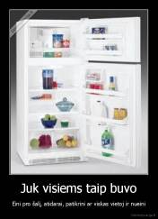 Juk visiems taip buvo - Eini pro šalį, atidarai, patikrini ar viskas vietoj ir nueini