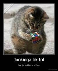 Juokinga tik tol - kol jo neišsprendžiau