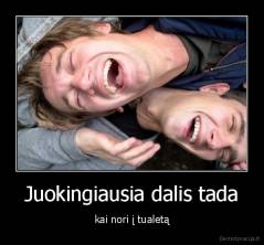 Juokingiausia dalis tada - kai nori į tualetą