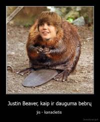 Justin Beaver, kaip ir dauguma bebrų - jis - kanadietis 