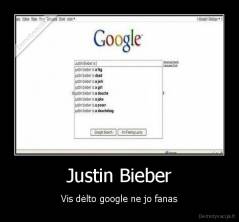 Justin Bieber - Vis dėlto google ne jo fanas