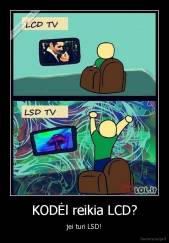 KODĖl reikia LCD? - jei turi LSD!