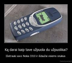 Ką darai kaip tave užpuola du užpuolikai? - Išsitrauki savo Nokia 3310 ir išdaužai visiems snukius 