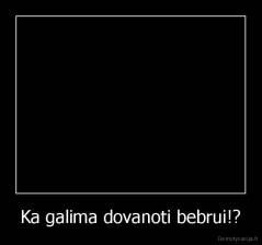 Ka galima dovanoti bebrui!? - 