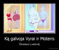 Ką galvoja Vyrai ir Moteris - Žiūrėdami į veidrodį