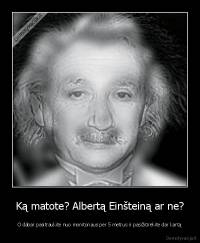 Ką matote? Albertą Einšteiną ar ne? - O dabar pasitraukite nuo monitoriaus per 5 metrus ir pasižiūrėkite dar kartą
