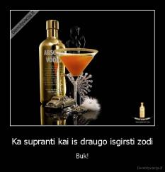 Ka supranti kai is draugo isgirsti zodi - Buk!