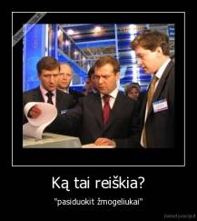 Ką tai reiškia? - "pasiduokit žmogeliukai"