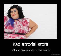 Kad atrodai stora - kalta ne tavo suknelė, o tavo svoris