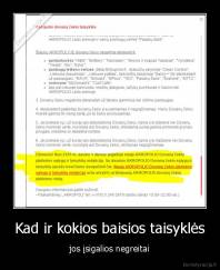 Kad ir kokios baisios taisyklės - jos įsigalios negreitai