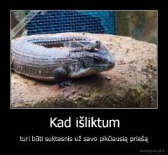 Kad išliktum - turi būti suktesnis už savo pikčiausią priešą