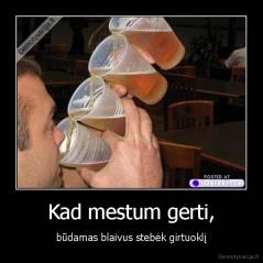 Kad mestum gerti, - būdamas blaivus stebėk girtuoklį