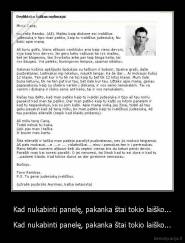 Kad nukabinti panelę, pakanka štai tokio laiško... - Kad nukabinti panelę, pakanka štai tokio laiško...