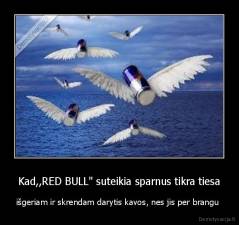 Kad,,RED BULL" suteikia sparnus tikra tiesa - išgeriam ir skrendam darytis kavos, nes jis per brangu 