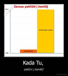 Kada Tu,  - paklūni į kamštį?