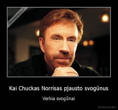 Kai Chuckas Norrisas pjausto svogūnus - Verkia svogūnai