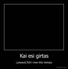 Kai esi girtas - į pasaulį žiūri visai kitu kampu