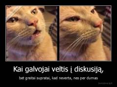Kai galvojai veltis į diskusiją, - bet greitai supratai, kad neverta, nes per durnas