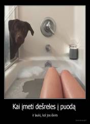 Kai įmeti dešreles į puodą  - ir lauki, kol jos išvirs