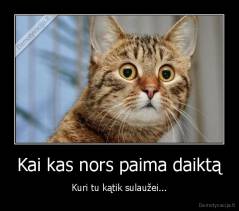 Kai kas nors paima daiktą - Kuri tu kątik sulaužei...