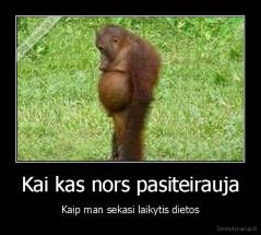 Kai kas nors pasiteirauja - Kaip man sekasi laikytis dietos