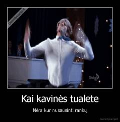 Kai kavinės tualete - Nėra kur nusausinti rankų