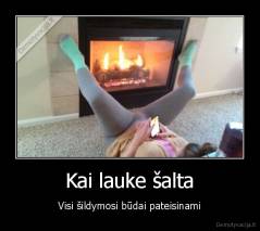 Kai lauke šalta - Visi šildymosi būdai pateisinami