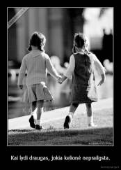 Kai lydi draugas, jokia kelionė neprailgsta. - 