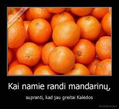 Kai namie randi mandarinų, - supranti, kad jau greitai Kalėdos