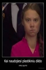 Kai naudojiesi plastikiniu dildo - vietoj agurko