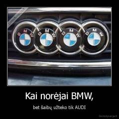 Kai norėjai BMW, - bet šaibų užteko tik AUDI