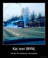 Kai nori BMW, - bet esi tik autobuso vairuotojas