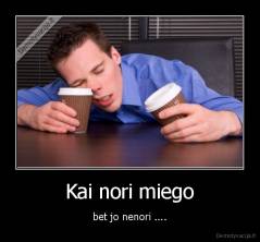 Kai nori miego - bet jo nenori ....