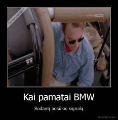 Kai pamatai BMW - Rodantį posūkio signalą