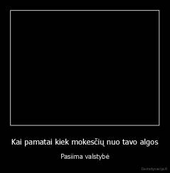 Kai pamatai kiek mokesčių nuo tavo algos - Pasiima valstybė