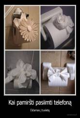 Kai pamiršti pasiimti telefoną - Eidamas į tualetą