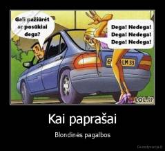 Kai paprašai - Blondinės pagalbos